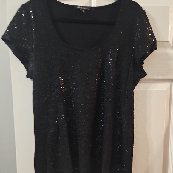 Black Sequin Women's Top - Picture 1 of 4